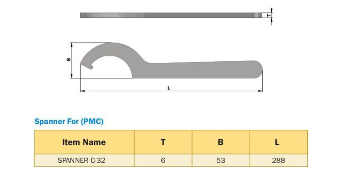 SPANNER C32 For Power Milling Chuck